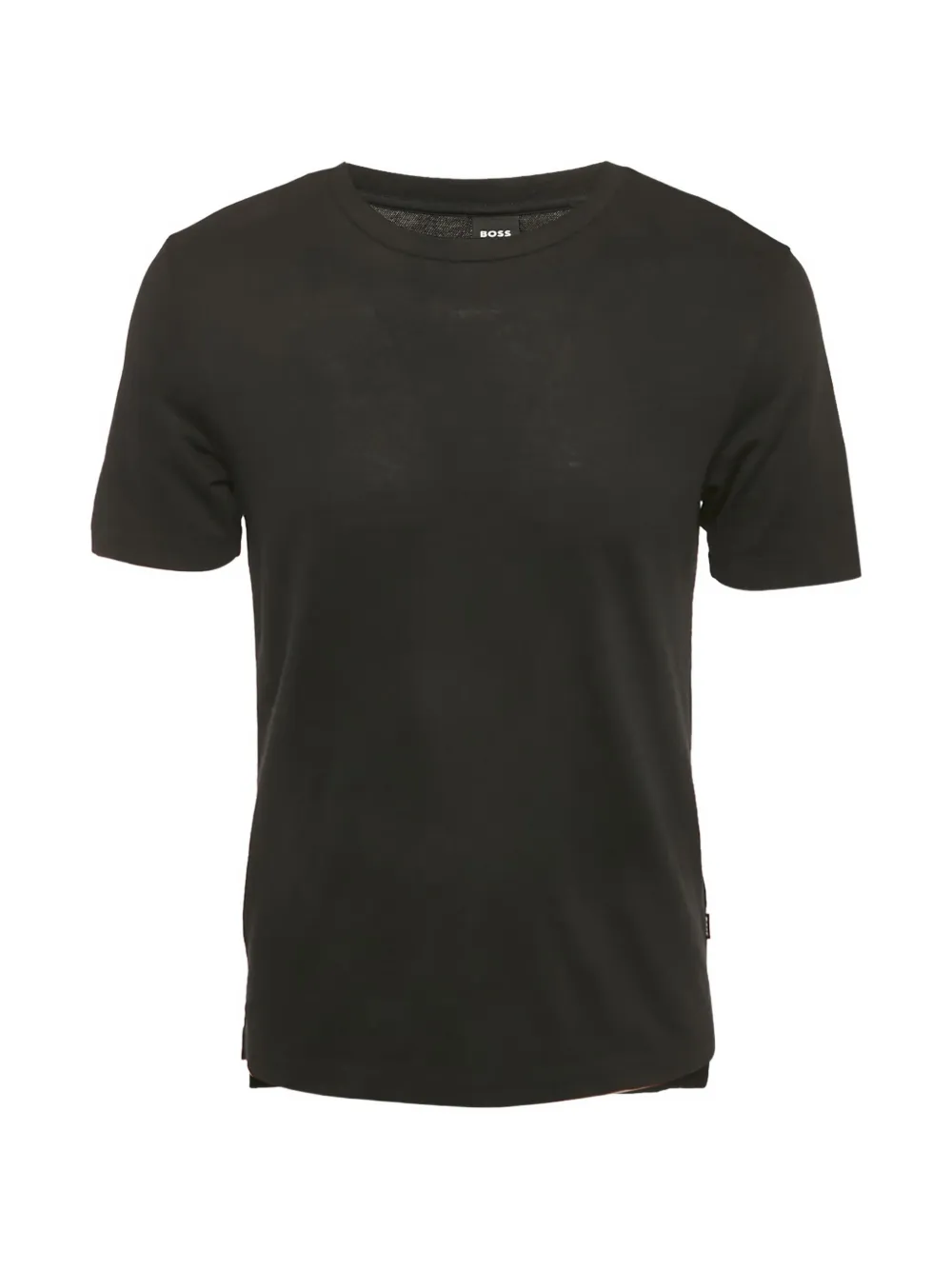 BOSS Thompson fine-knit T-shirt - Schwarz