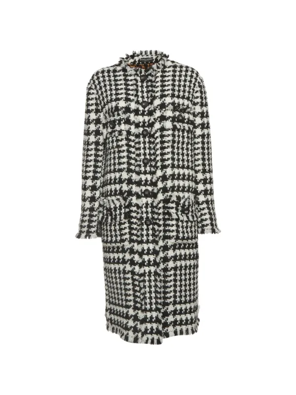 Dolce & Gabbana Pre-Owned ハウンドトゥース コート | ブラック 