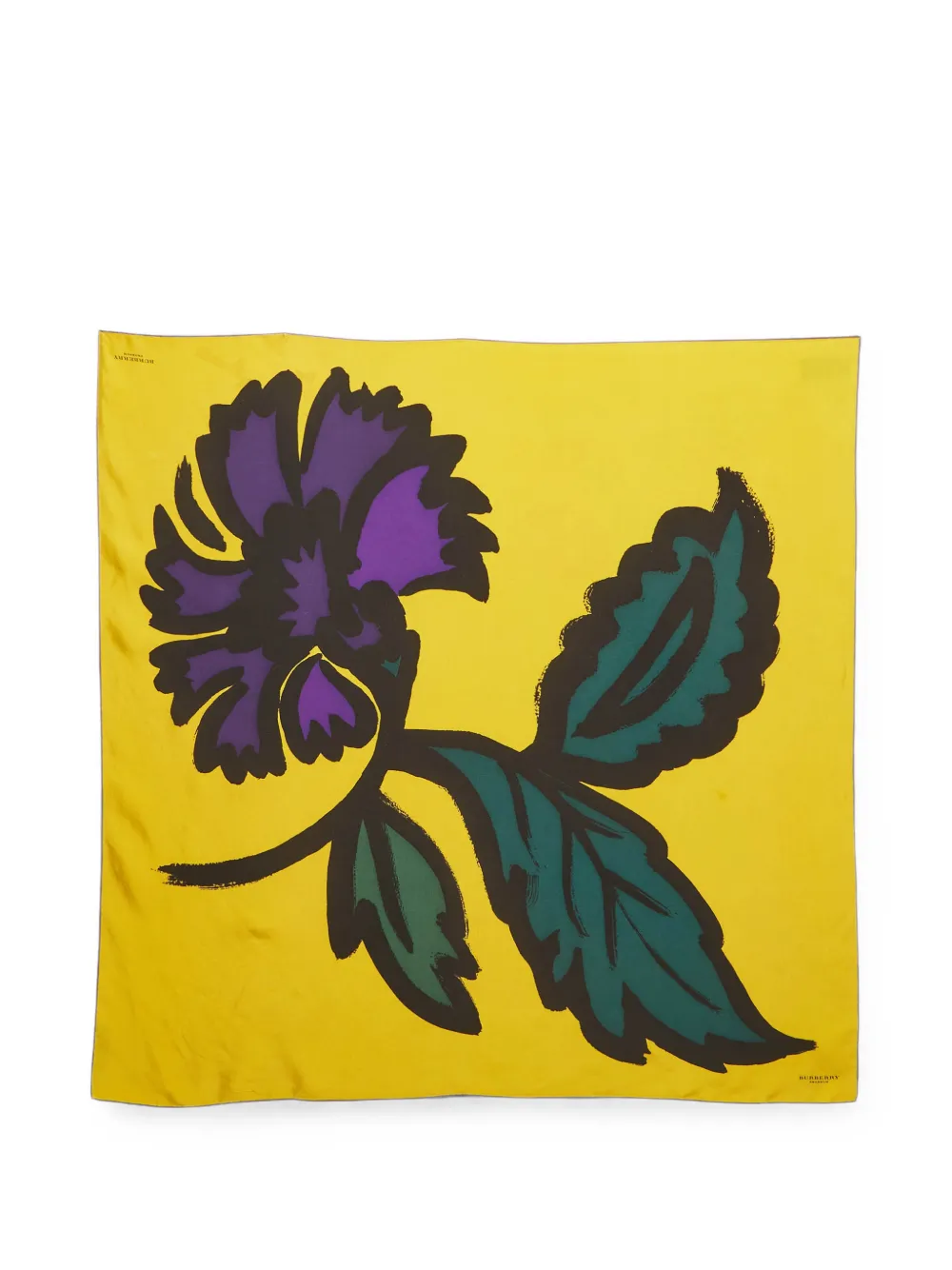 Burberry Pre-Owned Prorsum flower-print scarf - Giallo