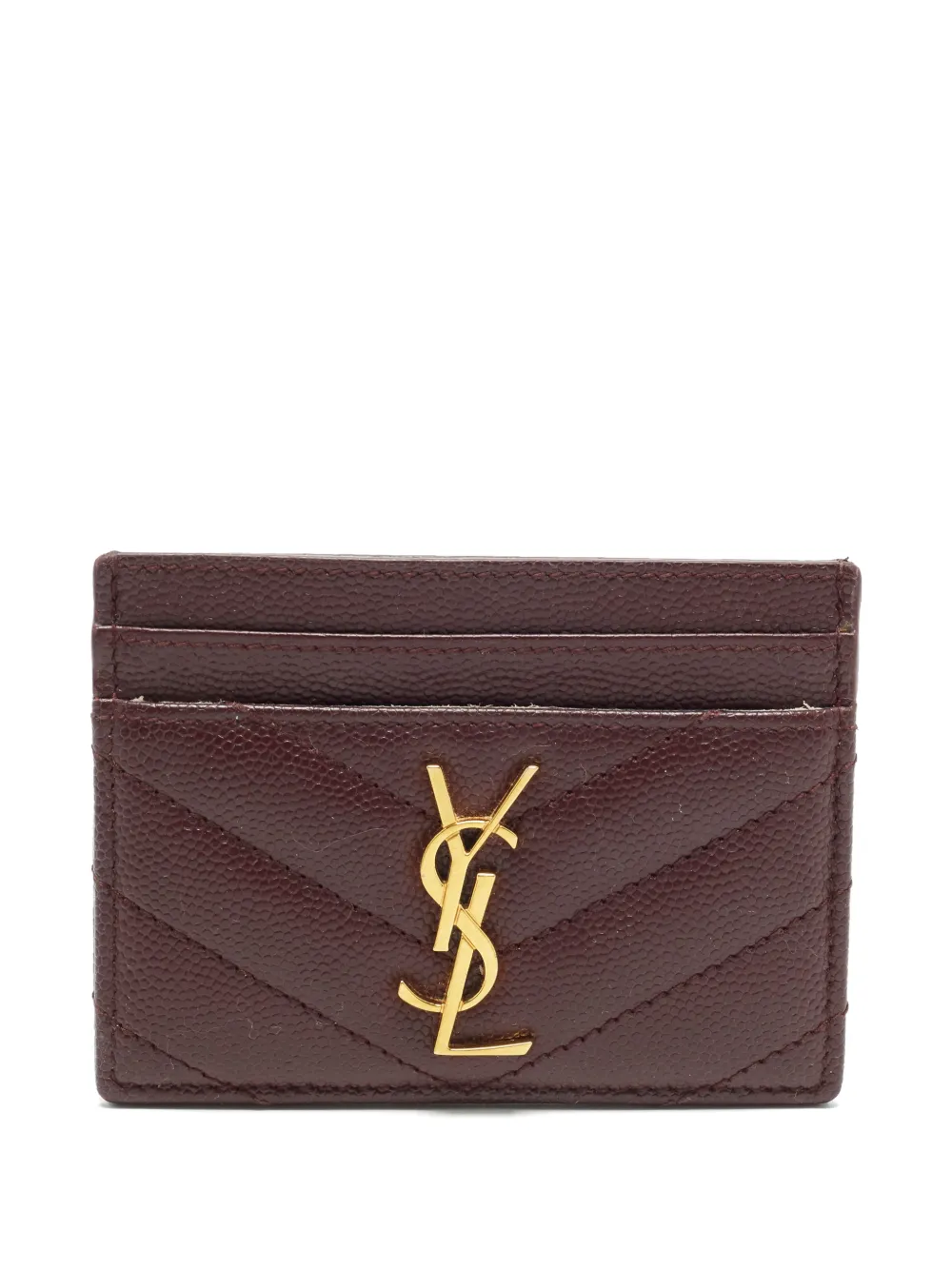 Saint Laurent Pre-Owned 2020 Cassandre matelassé card holder - Rot