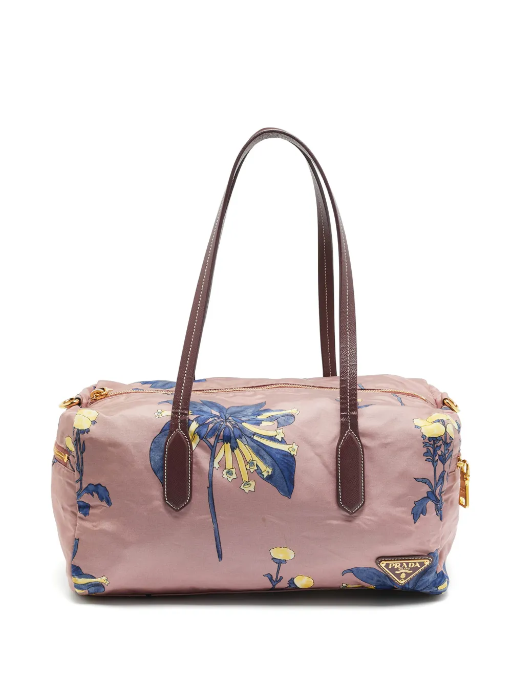 Prada Pre-Owned floral-print satchel bag - Rosa