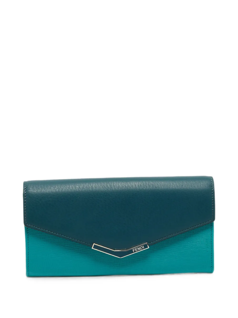 Pre-owned Fendi 2jours Continental Wallet In Blue