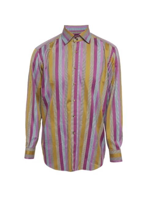 Etro Pre-Owned stripe-pattern cotton shirt