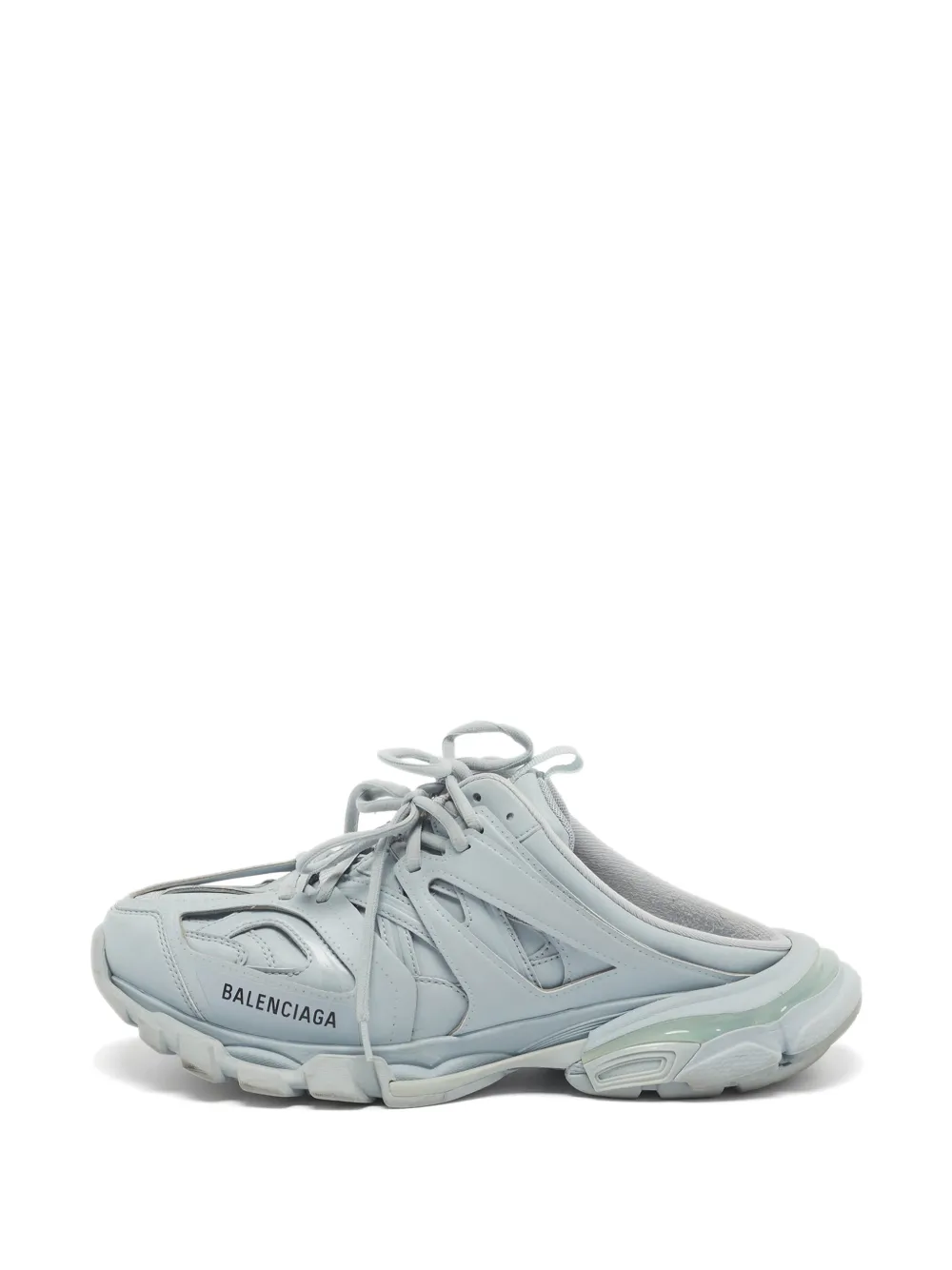 Balenciaga Pre-Owned Track lace-up mules - Blu