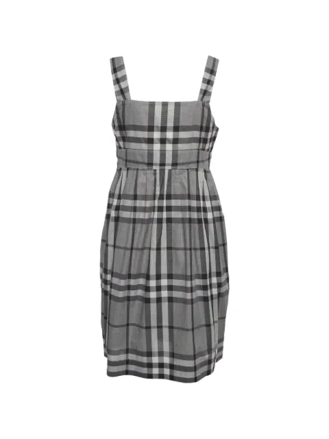 Burberry Pre-Owned plaid-print sleeveless midi dress