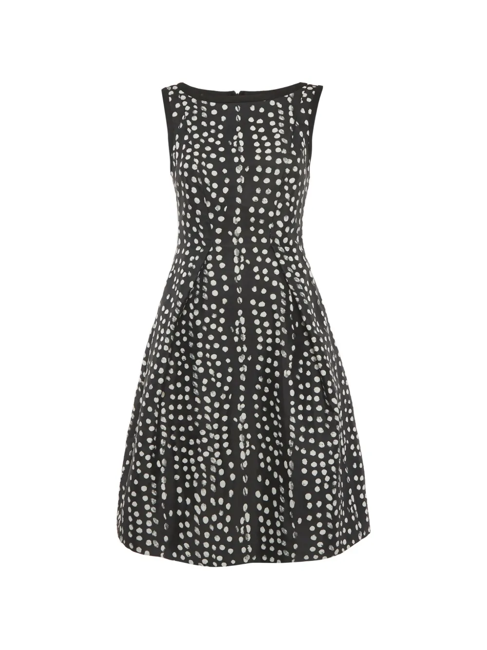 Max Mara polka-dot flared midi dress - Nero