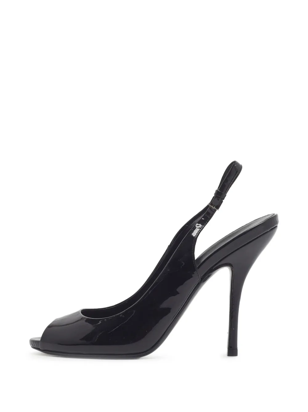 Gucci Pre-Owned peep-toe slingback leather pumps - Schwarz