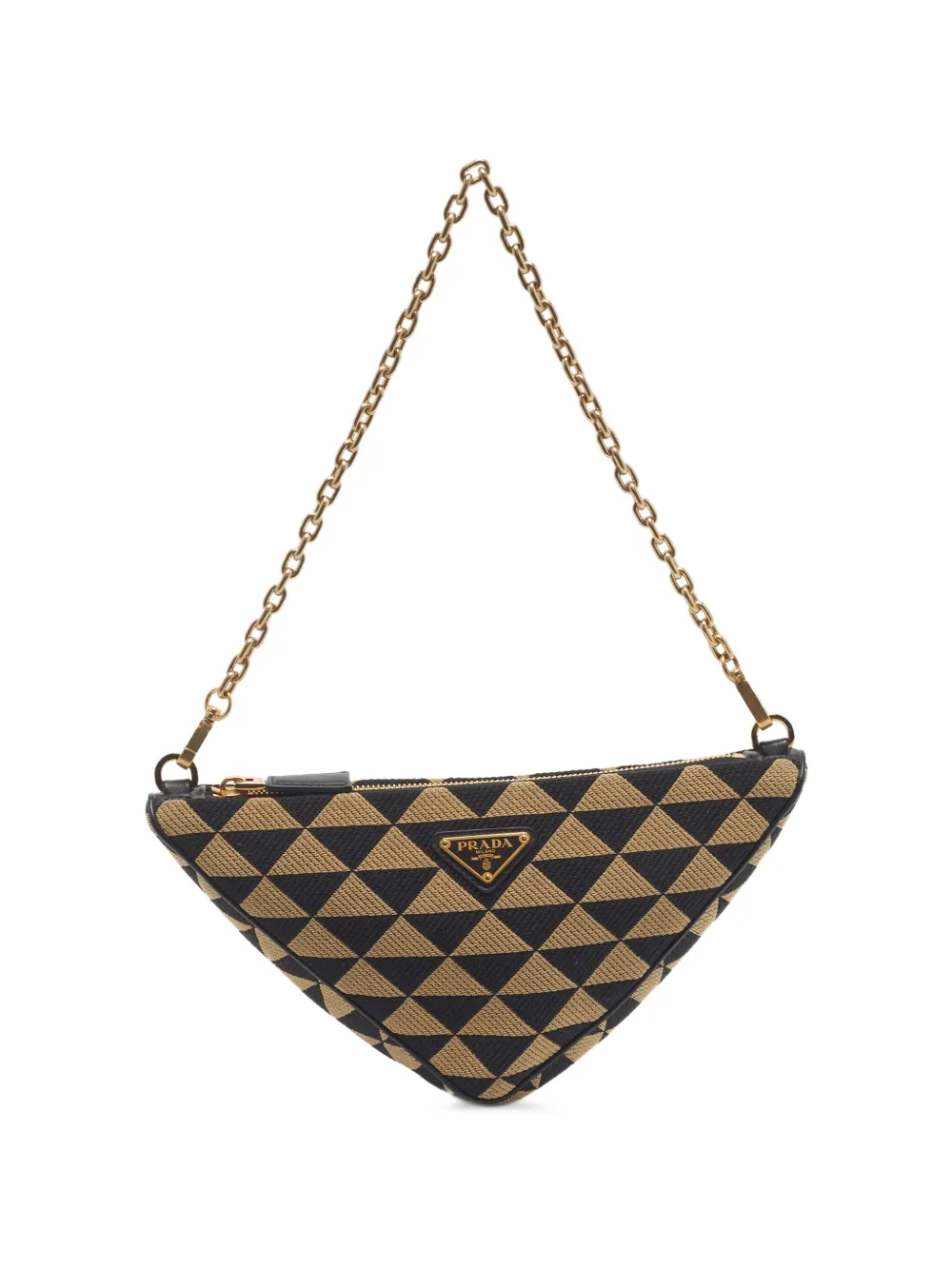 Prada Pre-Owned Symbole triangle shoulder bag - Black