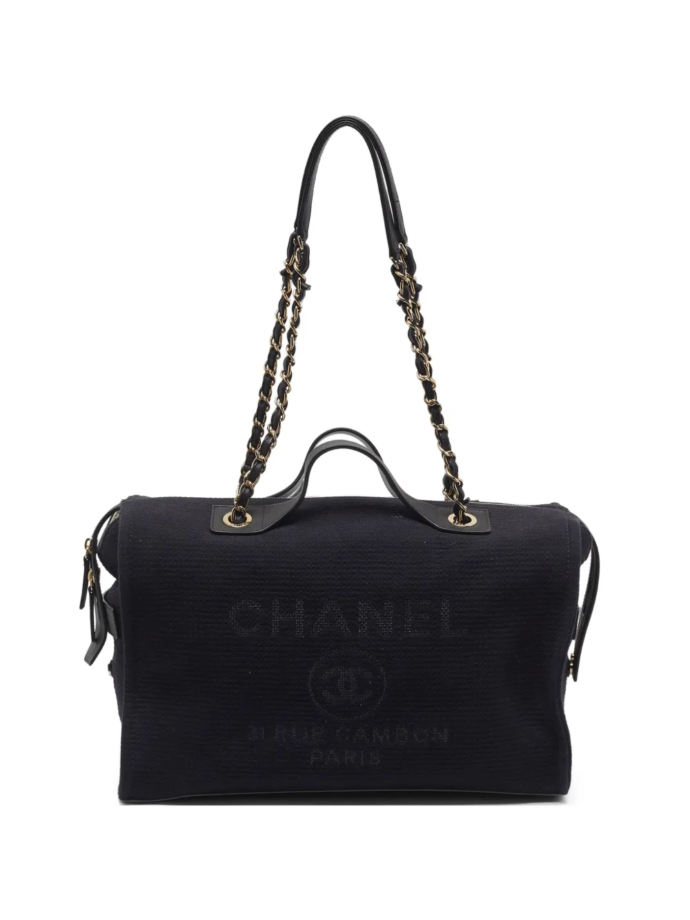 CHANEL Pre-Owned Deauville shoulder bag - Black