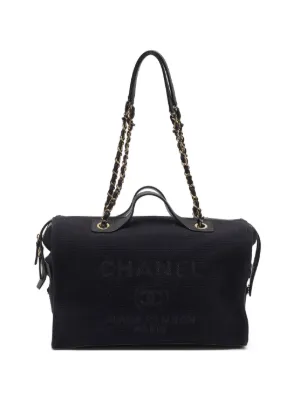 CHANEL Pre-Owned 2003 Sports Line Duffle Gym Bag | Black | FARFETCH