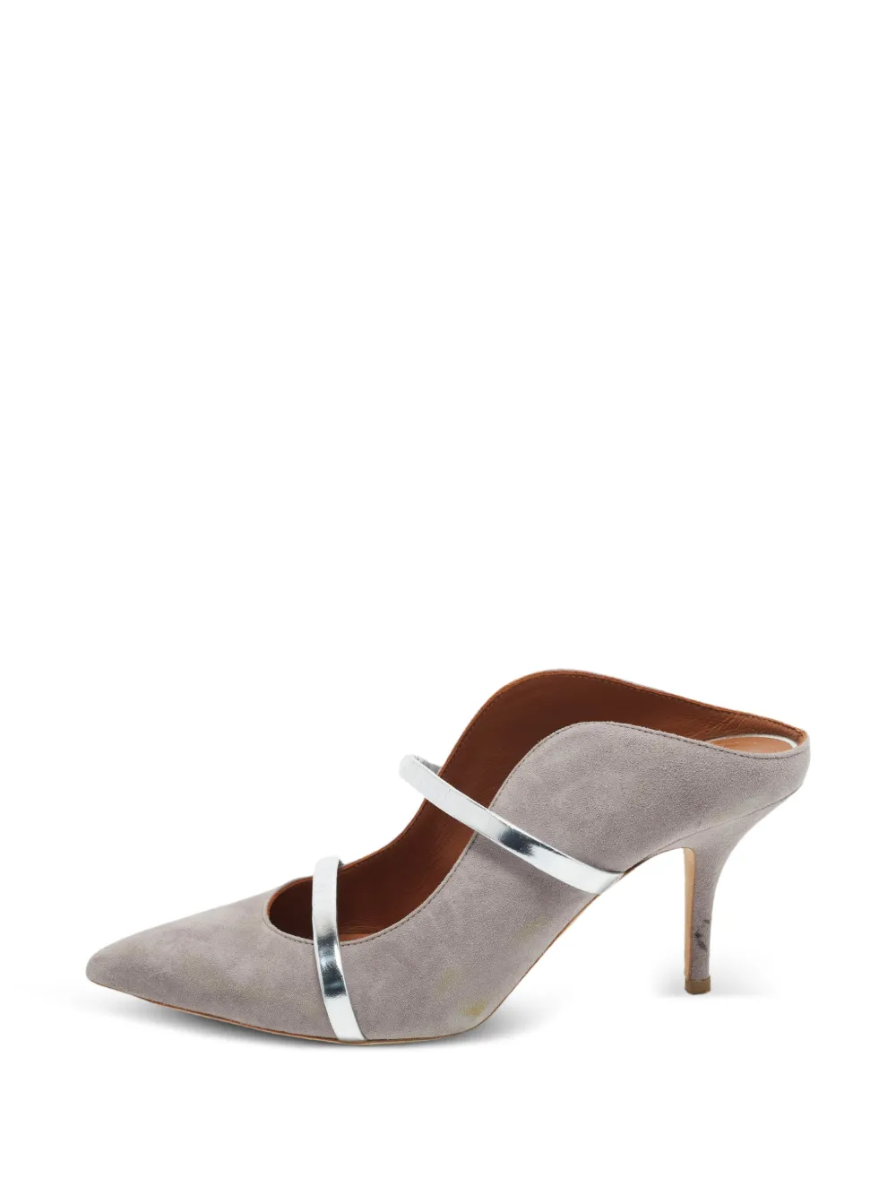 Malone Souliers Maureen curved strap mules - Grigio