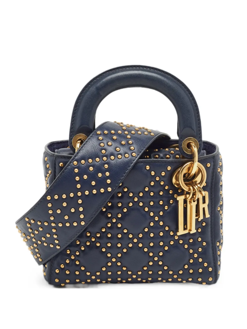 Christian Dior Pre-Owned 2017 mini Lady Dior two-way handbag - Blu