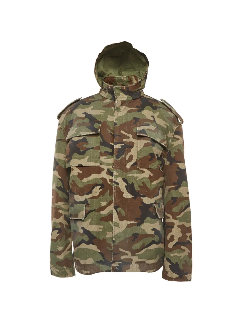Balenciaga Pre-Owned camo-print jacket - Verde