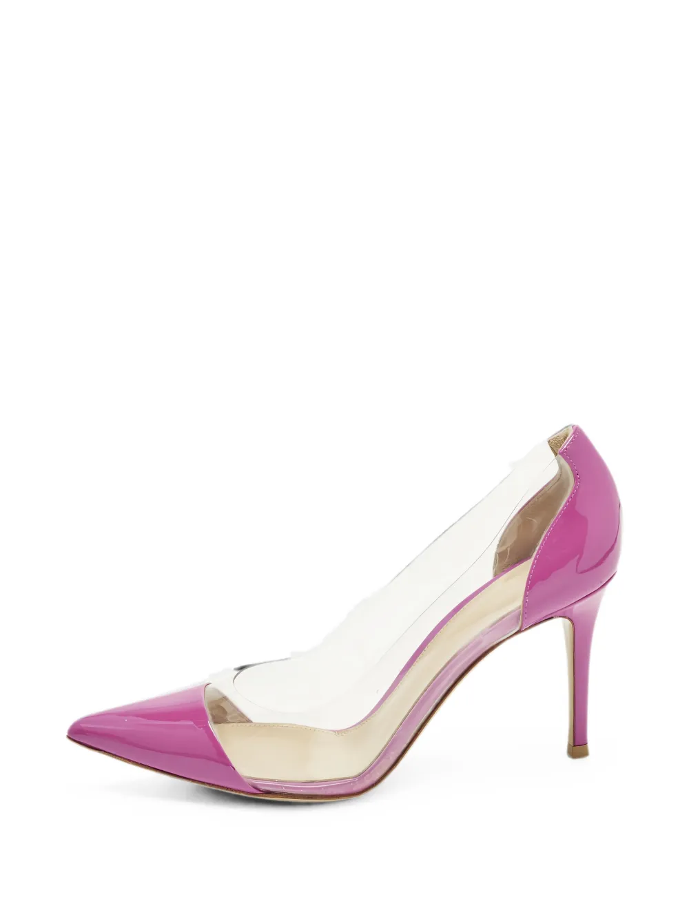 Gianvito Rossi Plexi pointed-toe pumps - White