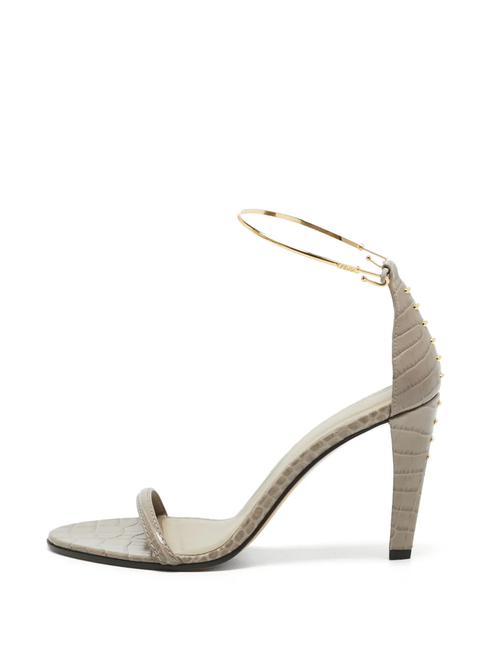 Fendi Pre-Owned Sandalen mit Kroko-Optik - Grau