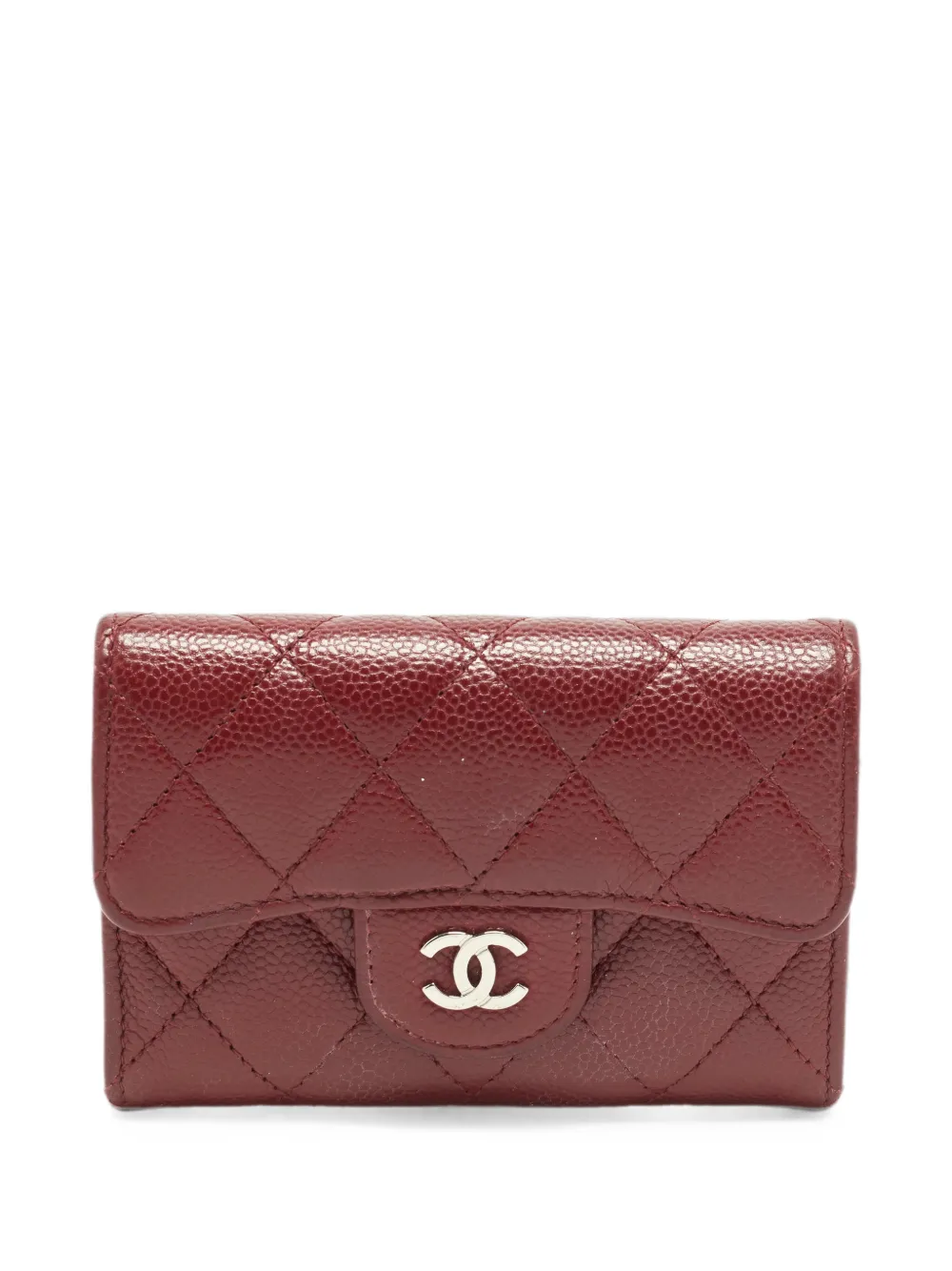CHANEL Pre-Owned quilted Classic card holder - Rosso