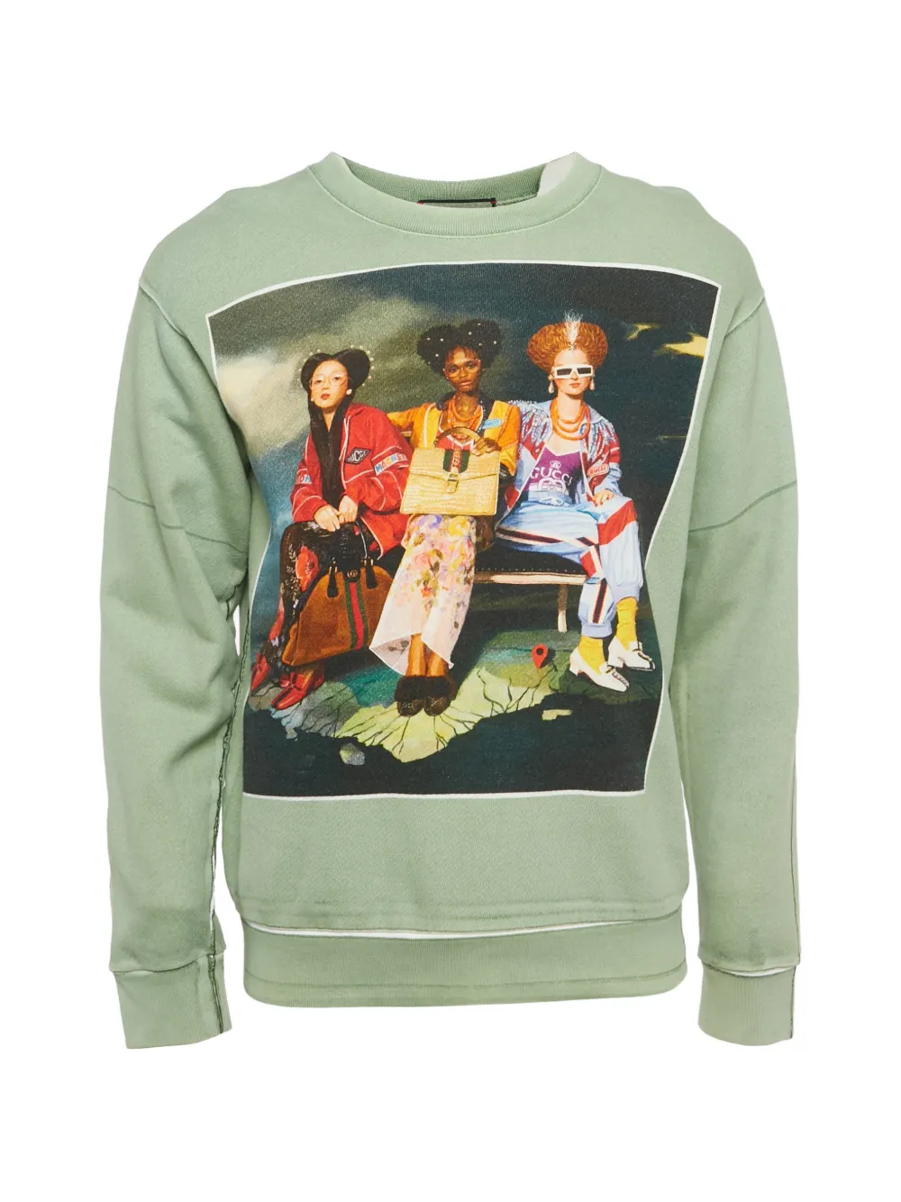 Gucci Pre-Owned x Ignasi Felpa con stampa Monreal - Verde