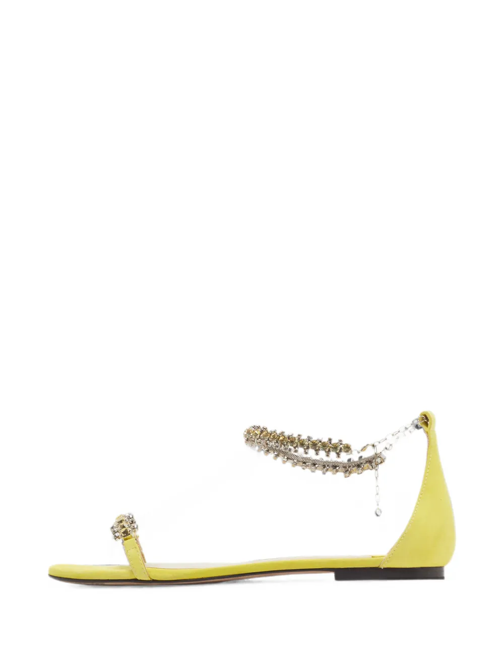 Jimmy Choo Pre-Owned Shiloh crystal-embellished sandals - Gelb