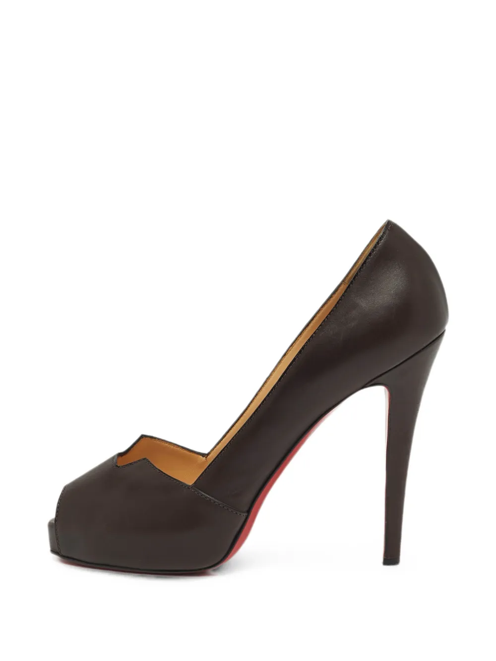 Christian Louboutin Pre-Owned Pique Prive Plateau-Pumps - Braun