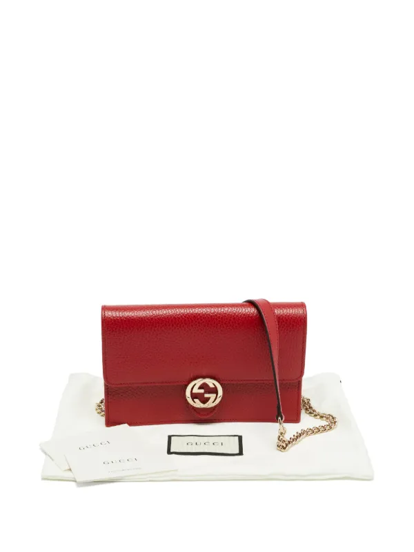 Gucci Pre-Owned インターロッキングGショルダーバッグ | レッド 