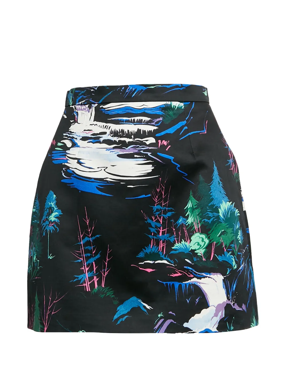 Balenciaga Pre-Owned landscape-print mini skirt - Schwarz