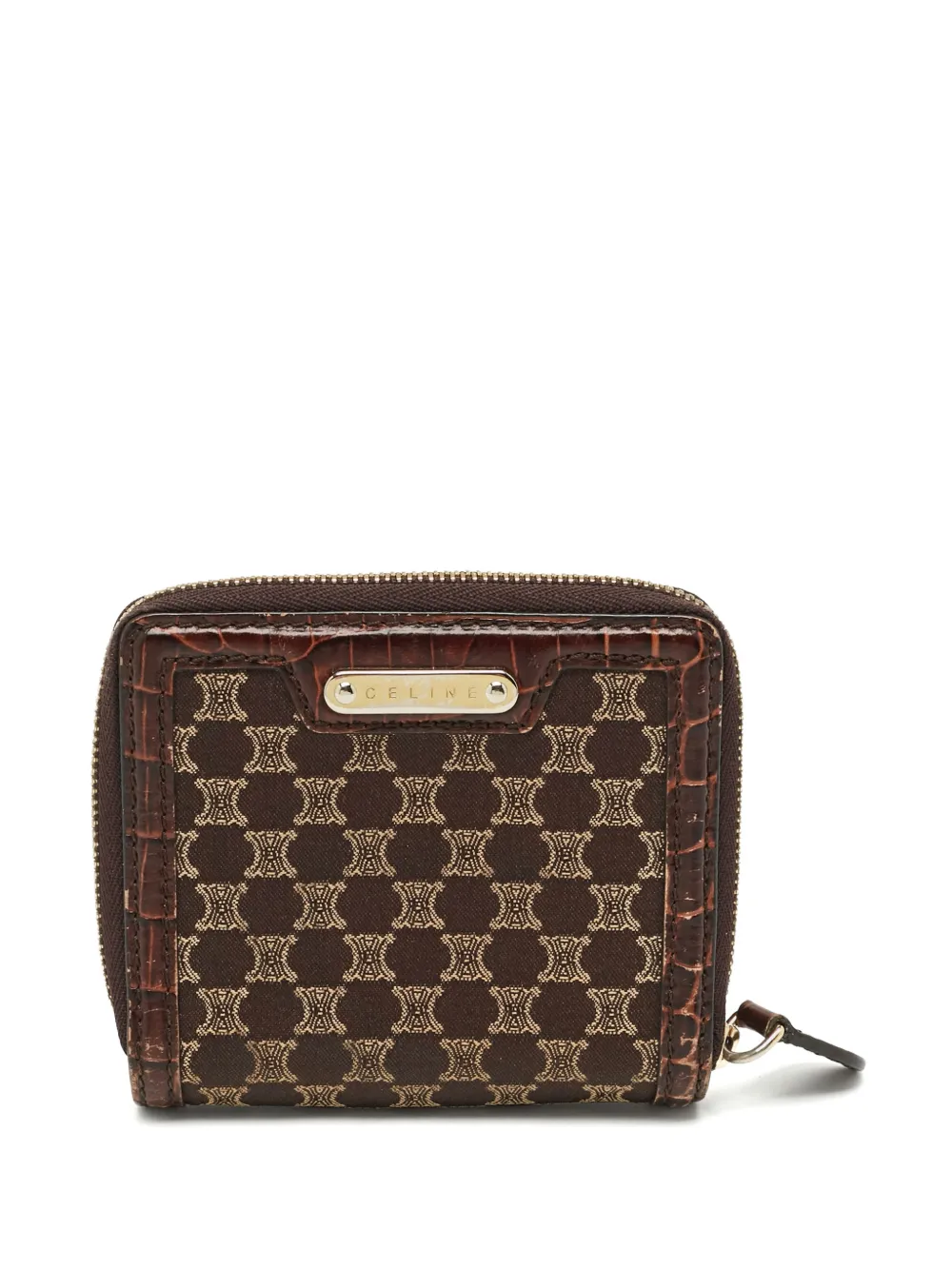 Celine Pre-Owned 2008 Macadam leather wallet - Marrone