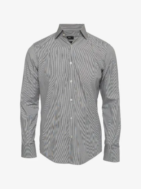 BOSS camisa con rayas estampadas