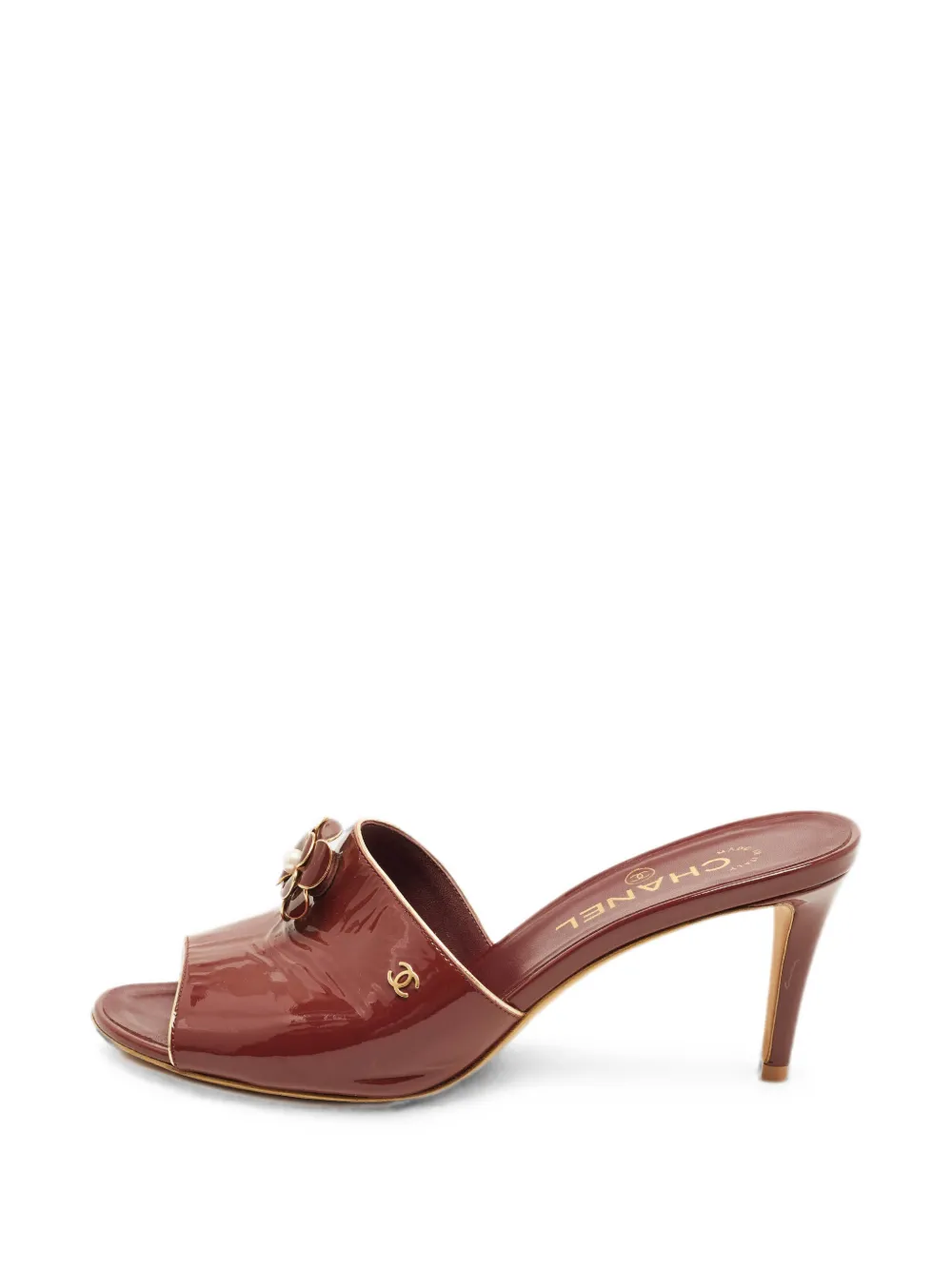 CHANEL Pre-Owned Camélia Sandalen mit Absatz - Rot