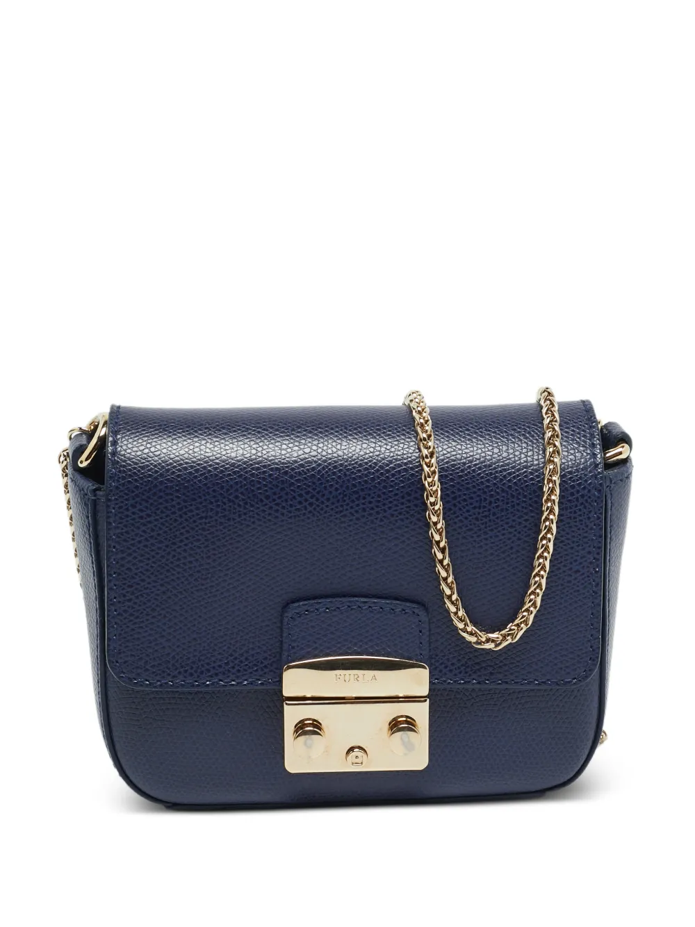 Furla micro Metropolis leather shoulder bag - Blu
