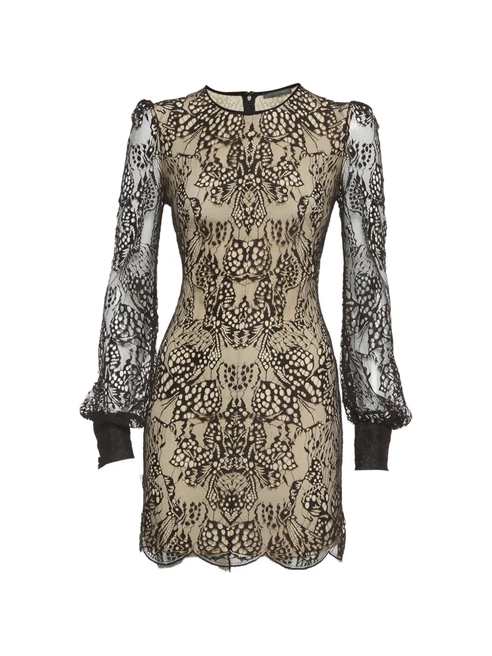 Alexander McQueen Pre-Owned 2016 laced mini dress - Black