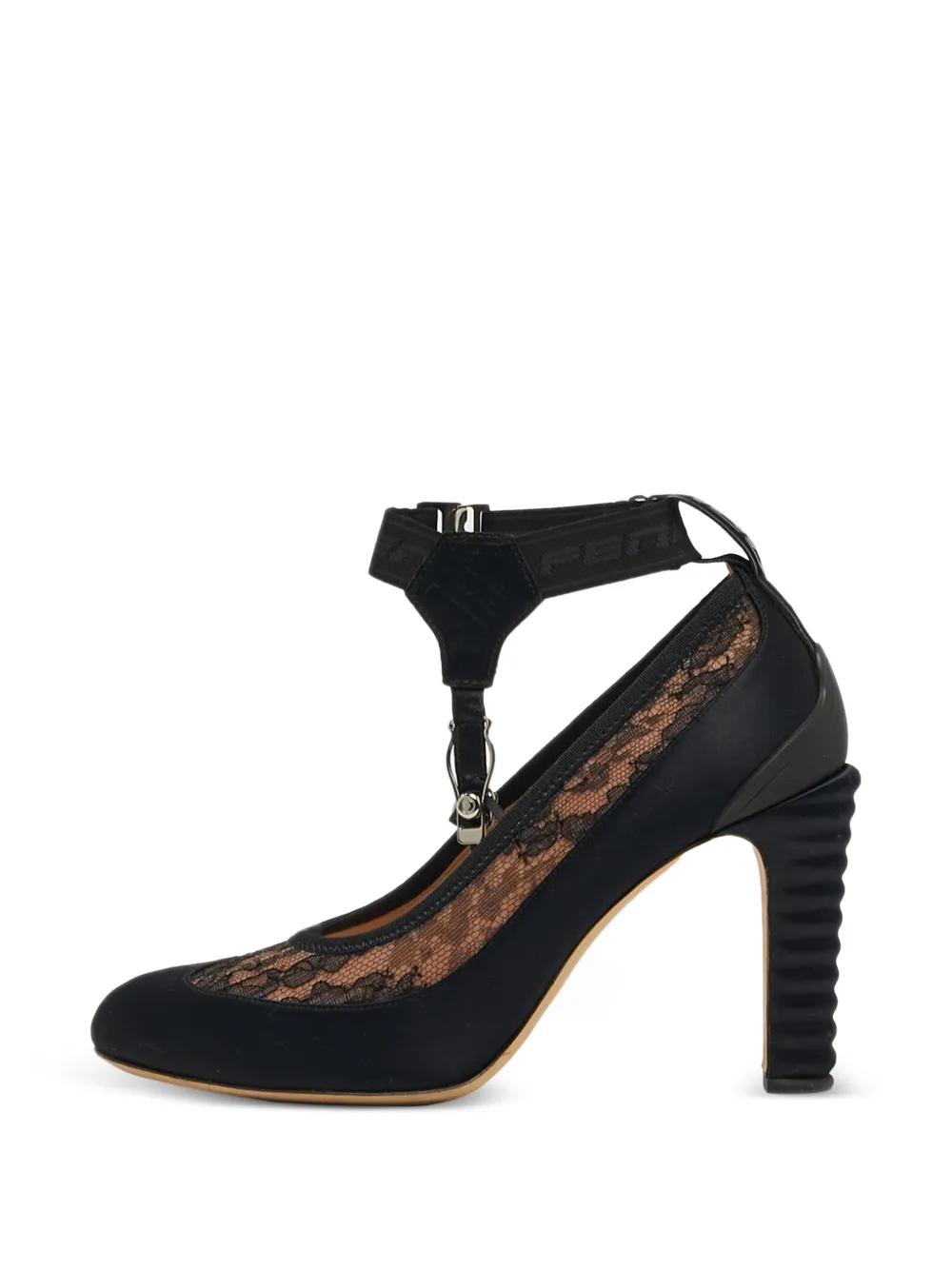Fendi Pre-Owned Promenade lace heeled pumps - Schwarz