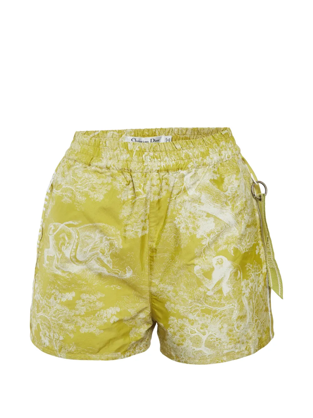 Christian Dior Pre-Owned Toile de Jouy jacquard shorts - Green