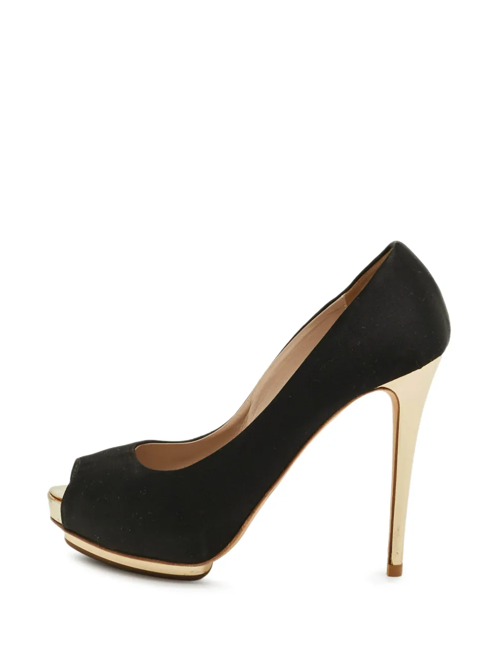 Le Silla platform peep-toe pumps - Schwarz