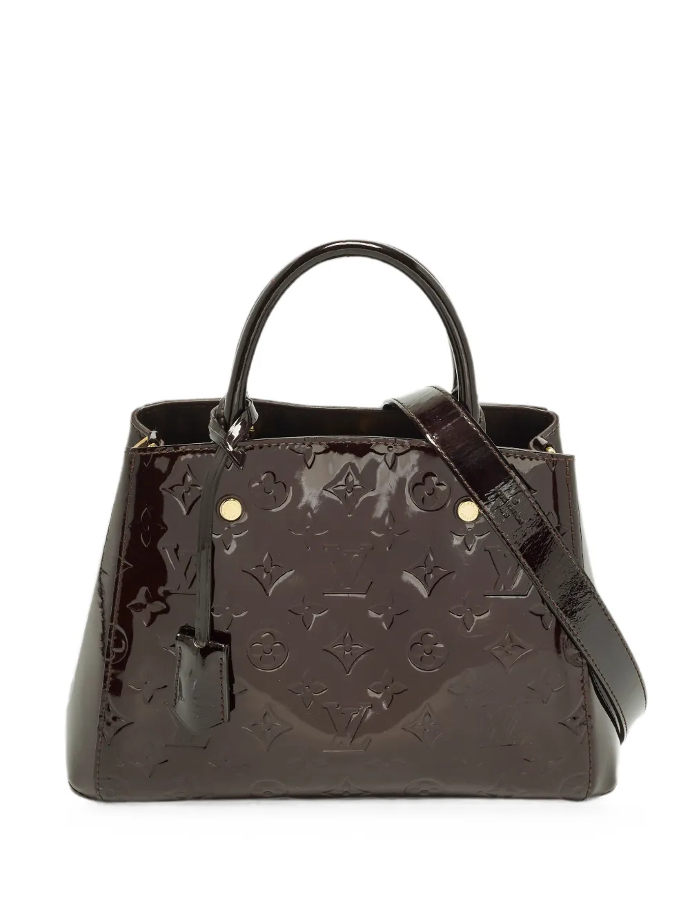 Louis Vuitton Pre-Owned 2015 BB Montaigne monogram-pattern tote bag - Red