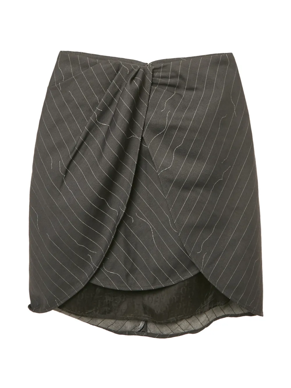 Off-White Pre-Owned pinstripe layered mini skirt - Grigio