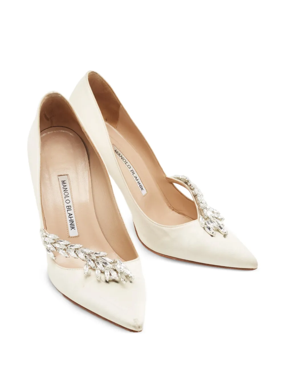 Manolo Blahnik Nadira ビジュートリム パンプス | ニュートラル