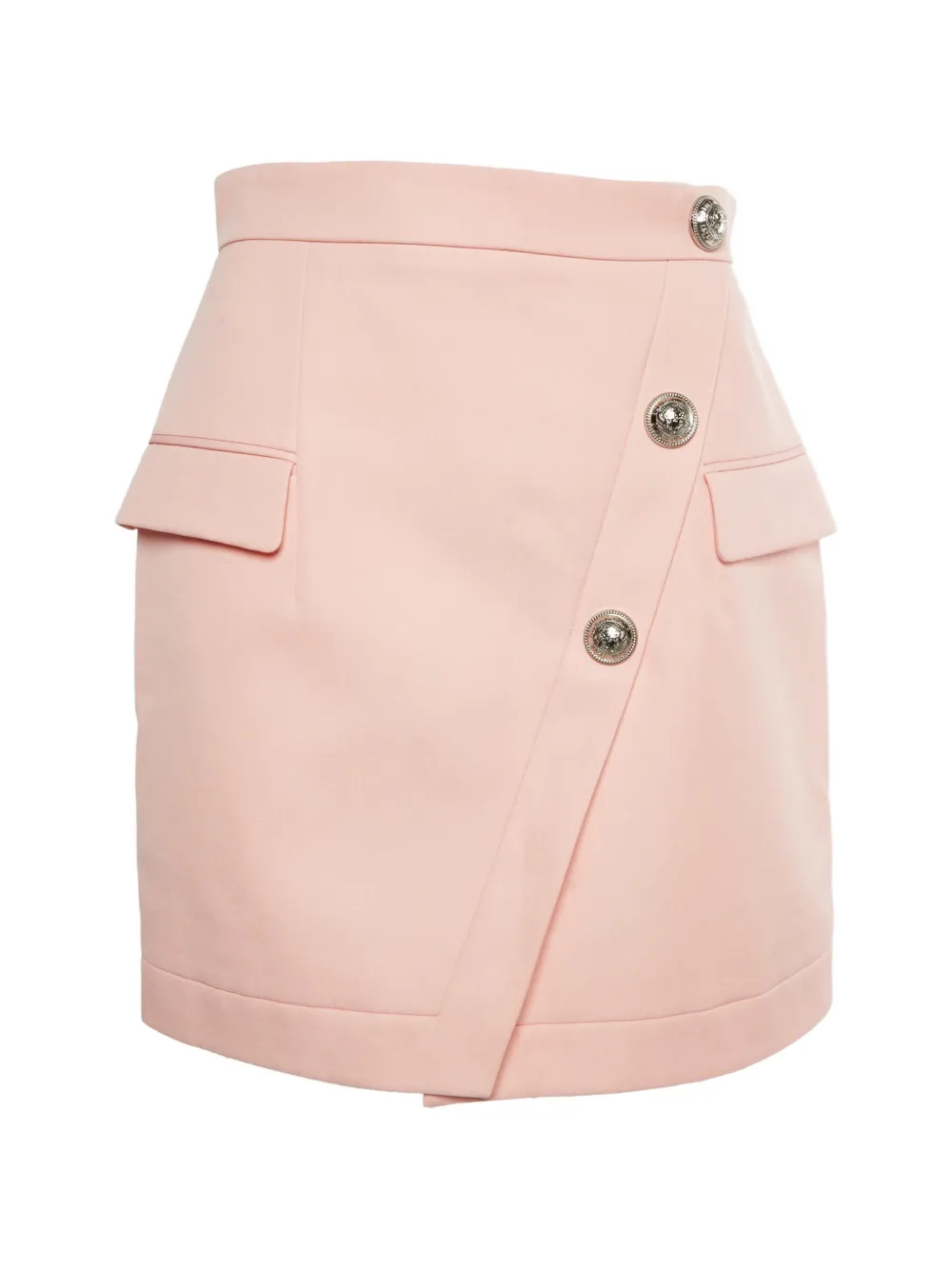 Balmain Pre-Owned asymmetric wrap mini skirt - Rosa