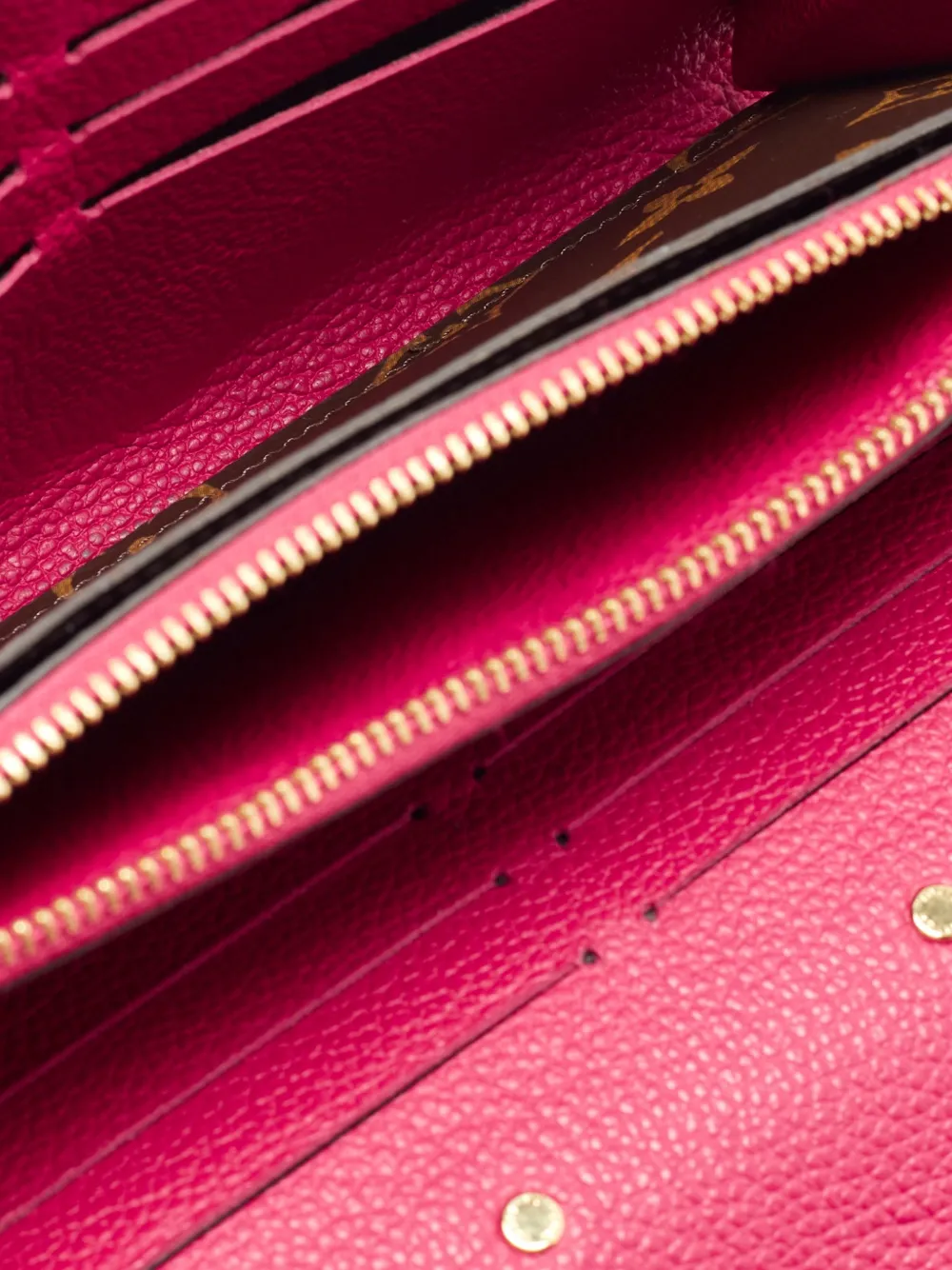  Louis Vuitton Pre-owned Louis Vuitton Pallas Grape Monogram Canvas And Leather Continental Wallet - Marron 