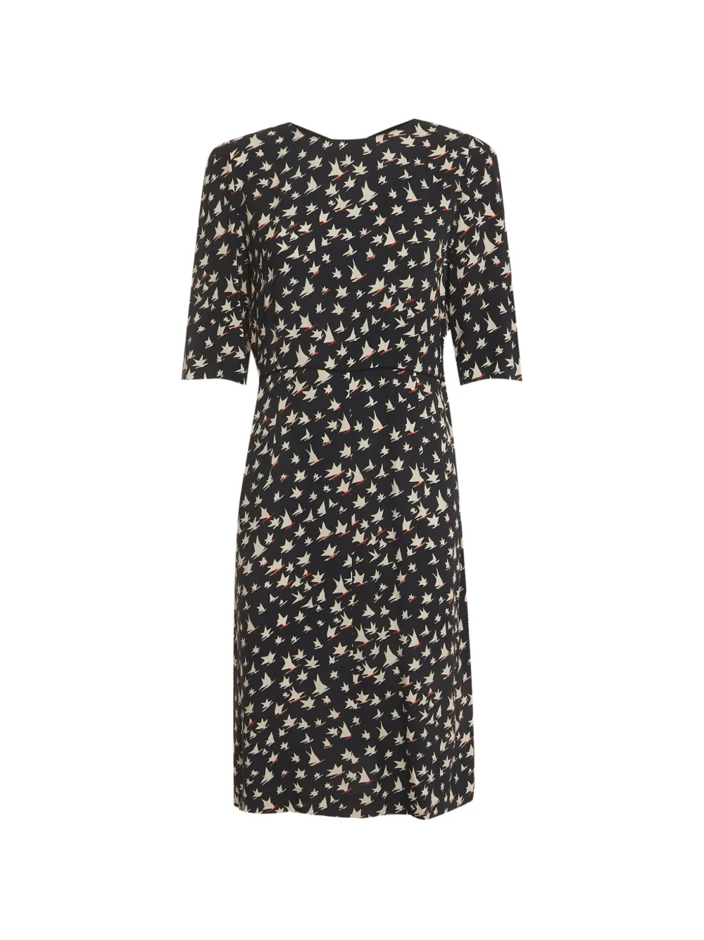 Marni Pre-Owned abstract-print midi dress - Blu