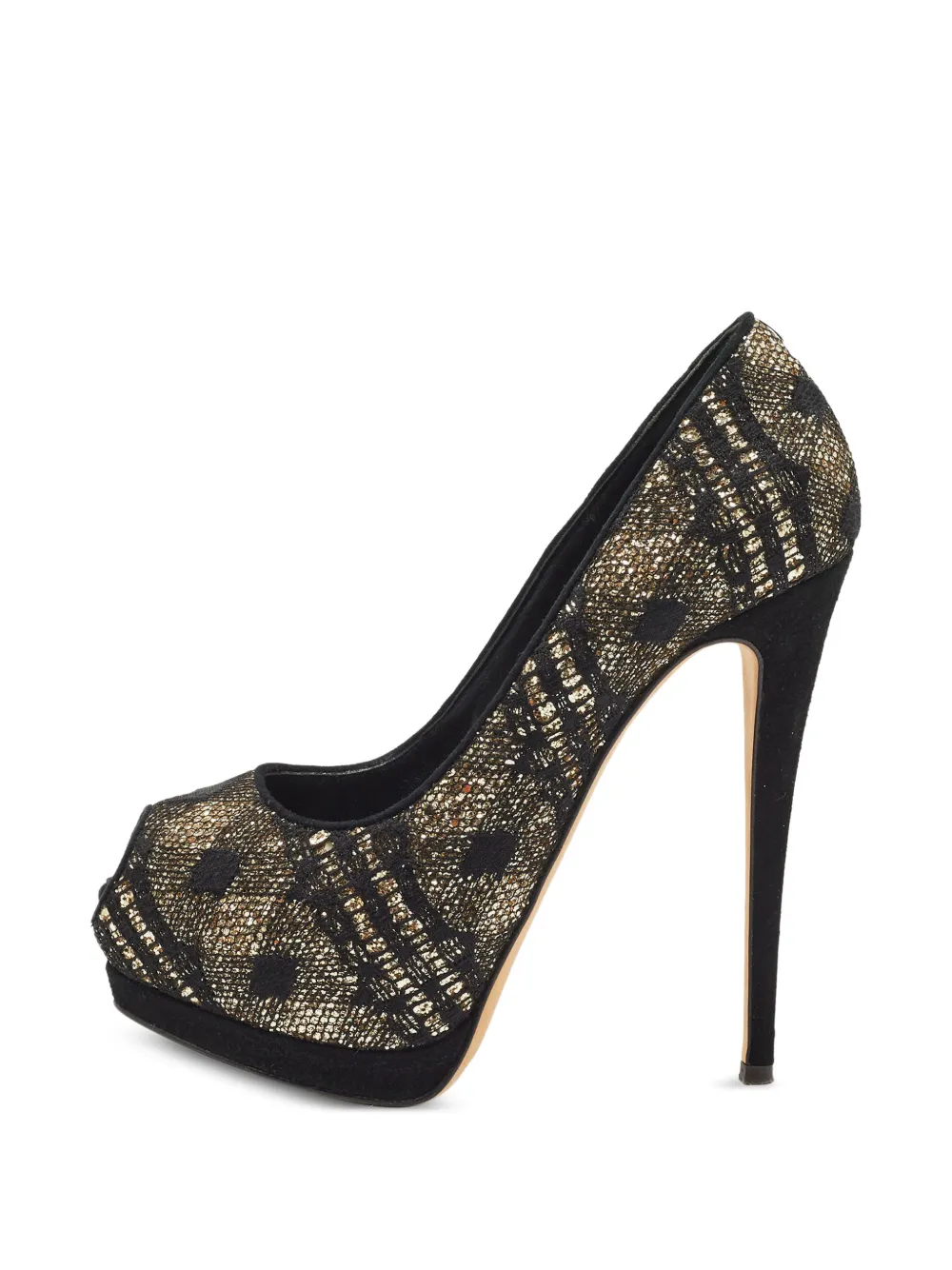 Giuseppe Zanotti Vintage Pumps con glitter - Nero