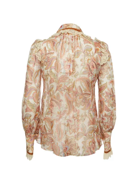 ZIMMERMANN Lucky lace floral-print blouse