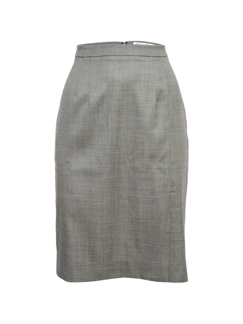 Christian Dior Pre-Owned zip-up pencil skirt - Grigio