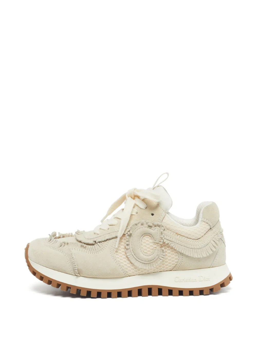 Christian Dior Pre-Owned C'est Dior Sneakers mit Fransendetail - Nude