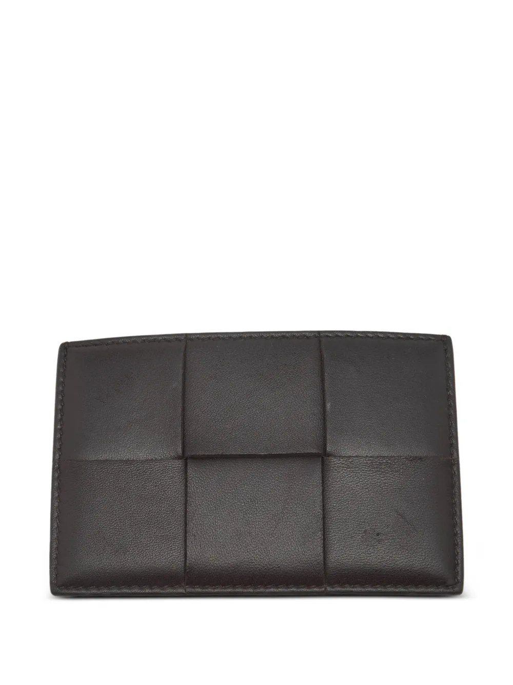 Bottega Veneta Pre-Owned Cassette Intrecciato leather card holder - Marrone