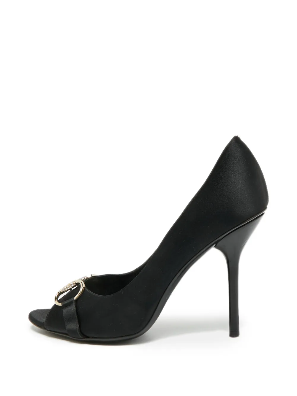 Gucci Pre-Owned Horsebit peep-toe pumps - Schwarz