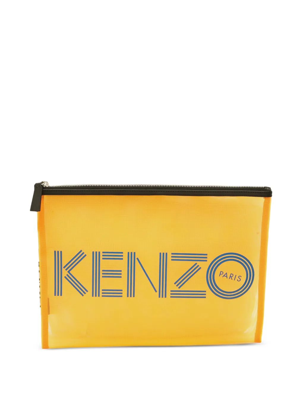 Kenzo Pre-Owned logo-print mesh pouch - Giallo