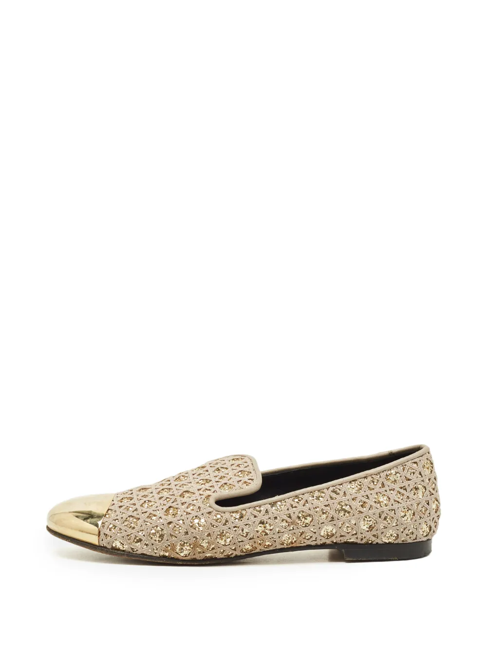 Giuseppe Zanotti Vintage metal-toe loafers - Gold