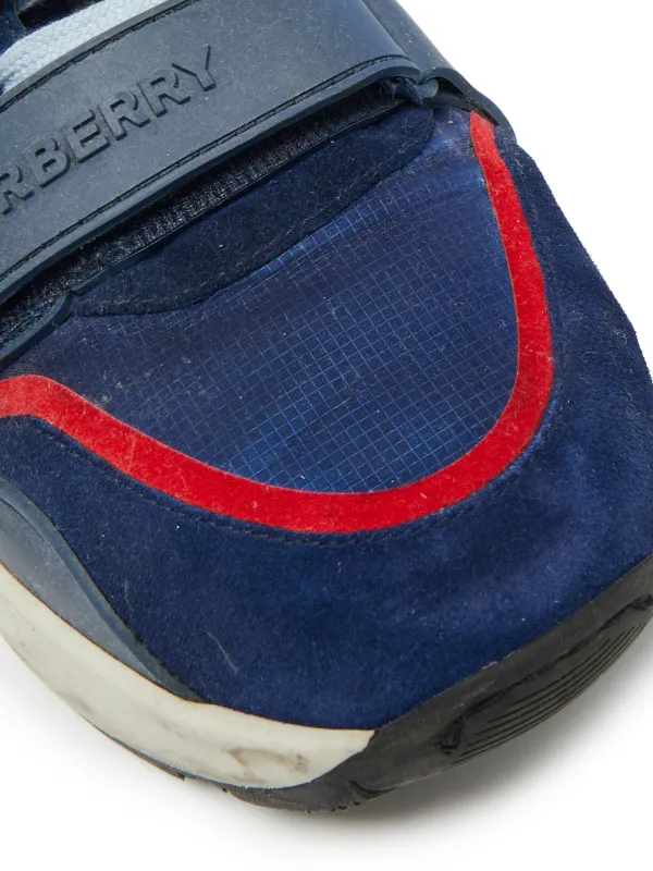 Burberry Pre-Owned Ramsey touch-strap Sneakers | Blue | FARFETCH JO