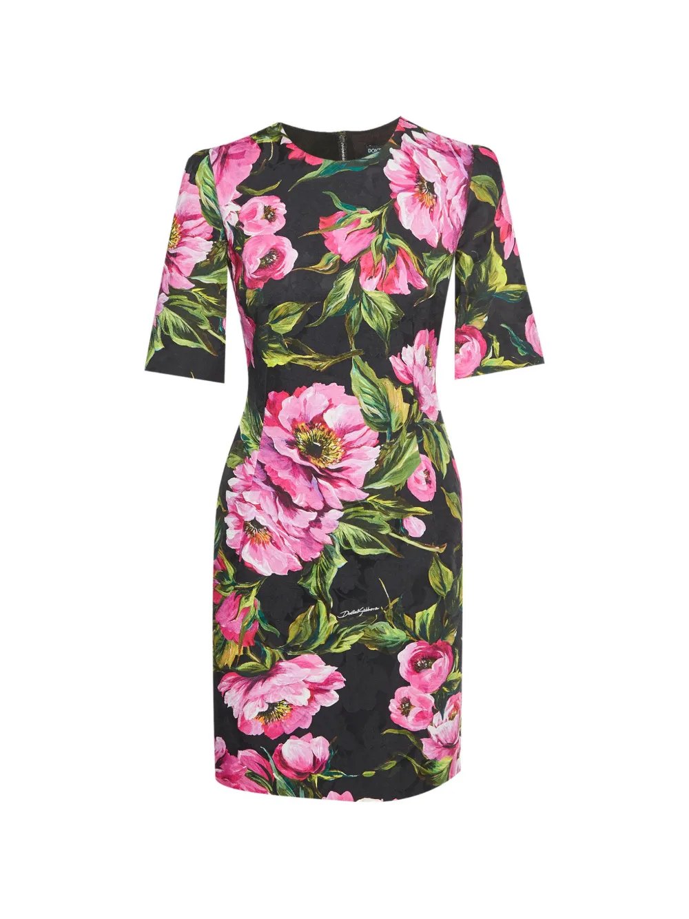 Dolce & Gabbana Pre-Owned floral-print midi dress - Nero