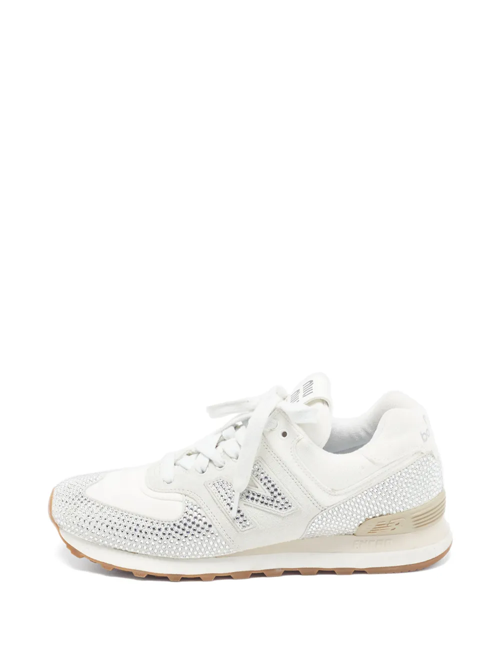 Miu Miu Pre-Owned New Balance 574 crystal-embellished sneakers - Weiß